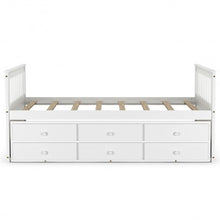 Load image into Gallery viewer, Alternative Twin Captain's Bunk Bed-White