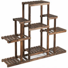 Load image into Gallery viewer, 6-Tier Flower Wood Stand Plant Display Rack Storage Shelf