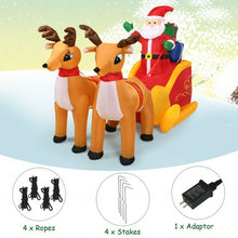 Load image into Gallery viewer, 6 ft Waterproof Outdoor Inflatable Santa Double Deer with Sled