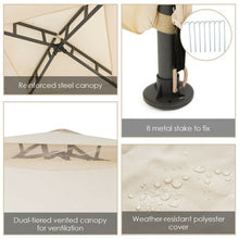 Load image into Gallery viewer, Canopy Gazebo Tent Shelter Garden Lawn Patio with Mosquito Netting-Beige