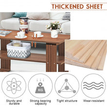 Load image into Gallery viewer, Coffee Table Living Room Furniture with Storage Shelf-Brown