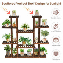 Load image into Gallery viewer, 6 Tier Wood Plant Stand Flower Shelf Rack Holder