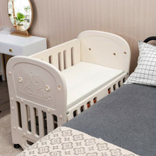 Load image into Gallery viewer, 6-in-1 Baby Bed Crib w/2" Mattress & Space Storage Convertible Toddler Playard