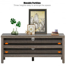 Load image into Gallery viewer, 3-Tier TV Stand Console Cabinet for TV's up to 45" with Storage Shelves-Gray