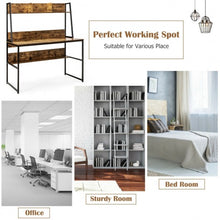 Load image into Gallery viewer, 47" Computer Desk Writing Study Table Workstation-Rustic Brown