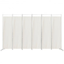 Load image into Gallery viewer, 6-Panel Room Divider Folding Privacy Screen -White