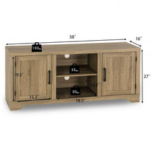 Load image into Gallery viewer, Rustic TV Stand Entertainment Center Storage Cabinet
