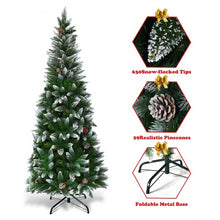 Load image into Gallery viewer, 5' / 6' / 7.5' Artificial Pencil Christmas Tree with Pine Cones-6'