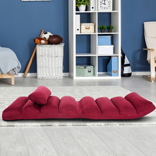Load image into Gallery viewer, Stylish Folding Lazy Sofa Chair with Pillow-Burgundy