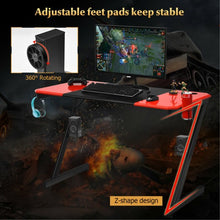 Load image into Gallery viewer, Computer Gaming Desk with Large Carbon Fiber Surface