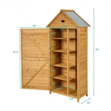 Load image into Gallery viewer, Wooden Outdoor Lockable Garden Tool Storage