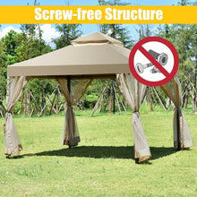 Load image into Gallery viewer, Outdoor 2-Tier 10' x 10' Screw-free Structure Shelter Gazebo Canopy