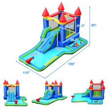 Load image into Gallery viewer, Inflatable Bounce House Castle Water Slide with Climbing Wall