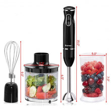 Load image into Gallery viewer, 4-in-1 Immersion Hand Blender Set w/ Food Chopper and Beaker-Black