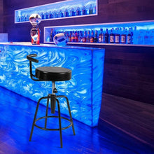 Load image into Gallery viewer, Adjustable Swivel Vintage Bar Stool PU Leather Steel Frame