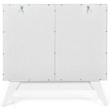 Load image into Gallery viewer, Storage Cabinet Free Standing with Adjustable Shelves Weaved Door-White
