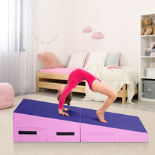 Load image into Gallery viewer, Folding Incline Tumbling Wedge Gymnastics Exercise Mat-Purple