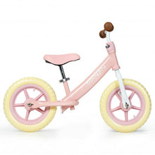 Load image into Gallery viewer, 12" Kids Balance No-Pedal Ride Pre Learn Bike with Adjustable Seat-Pink