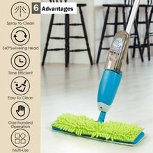Load image into Gallery viewer, Double Sided Flip Spray Mop with Refillable Bottle and Washable Pads