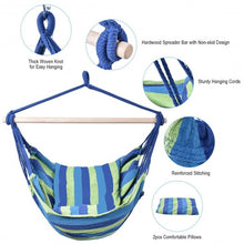 Load image into Gallery viewer, 4 Color Deluxe Hammock Rope Chair Porch Yard Tree Hanging Air Swing Outdoor-BG