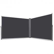 Load image into Gallery viewer, 237" x 63" Patio Retractable Double Folding Side Awning Screen Divider