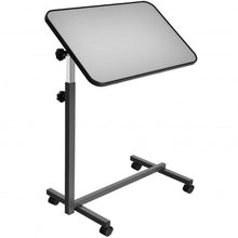 Load image into Gallery viewer, Gray Overbed Rolling Table Food Tray