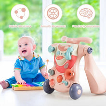 Load image into Gallery viewer, 2-in-1 Baby Walker with Activity Center-Pink