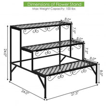Load image into Gallery viewer, 3 Tiers Metal Decorative Plant Stand