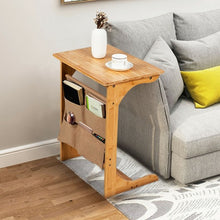 Load image into Gallery viewer, Bamboo Sofa Table End Table Bedside Table with Storage Bag