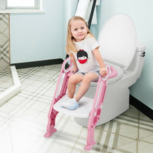 Load image into Gallery viewer, Potty Training Toilet Seat w/ Step Stool Ladder-Pink