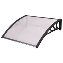 Load image into Gallery viewer, 40" x 40" Outdoor Polycarbonate Front Door Window Awning Canopy-Black