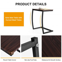 Load image into Gallery viewer, Steel Frame C-shaped Sofa Side End Table-Coffee