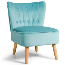 Load image into Gallery viewer, Armless Accent Chair Tufted Velvet Leisure Chair-Green