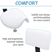 Load image into Gallery viewer, Adjustable Saddle Salon Rolling Massage Chair with White Backrest
