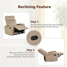 Load image into Gallery viewer, Recliner Chair Single Sofa Lounger with Arm Storage and Cup Holder for Living Room-Brown