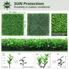 Load image into Gallery viewer, 12 Pcs Artificial Peanut Leaf Hedges Panels 20" x 20" Fence Wall Plant