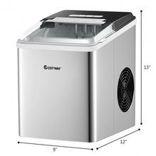 Load image into Gallery viewer, Stainless Steel 26 lbs/24 H Self-Clean Countertop Ice Maker Machine