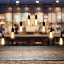 Load image into Gallery viewer, 8-light Industrial Pendant Light Wood Hanging Chandelier Fixture