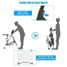 Load image into Gallery viewer, A-Shaped High Chair with 4 Lockable Wheels-Gray