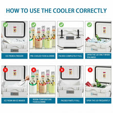 Load image into Gallery viewer, 16 Quart Portable Ice Cooler with 24 Cans-White