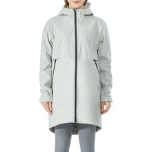 Load image into Gallery viewer, Hooded Women's Wind & Waterproof Trench Rain Jacket-Gray-M