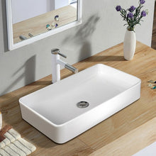 Load image into Gallery viewer, 24" x 14" Rectangle Bathroom Vessel Sink with Pop-up Drain