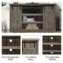 Load image into Gallery viewer, Sliding Barn TV Stand Console Table-Gray