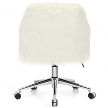 Load image into Gallery viewer, Modern Fluffy Faux Fur Vanity Office Chair for Teens Girls-Beige