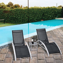 Load image into Gallery viewer, 3 pcs Outdoor Patio Pool Lounger Set