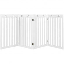 Load image into Gallery viewer, 36" Folding Wooden Freestanding Pet Gate with 360° Hinge-White