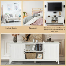 Load image into Gallery viewer, Entertainment Media TV Stand with Storage Cabinets-White
