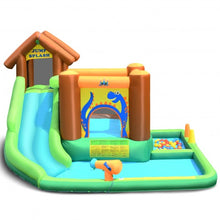 Load image into Gallery viewer, Inflatable Waterslide Bounce House Climbing Wall Ball Pit with Blower