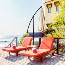 Load image into Gallery viewer, 10 Ft Patio Offset Hanging Umbrella with Easy Tilt Adjustment-Beige