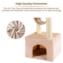 Load image into Gallery viewer, 37" Cat Tree Condo Scratch Post Kitten Pet House-Beige